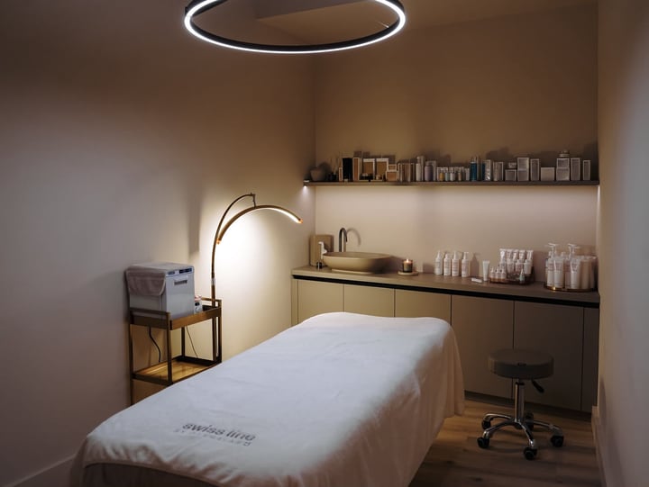 Private cosmetology treatment room at INIZIO